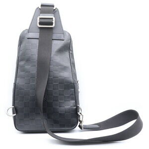 Louis Vuitton Infini Black Bag Sling Damier Body Black Leather Noir Avenue